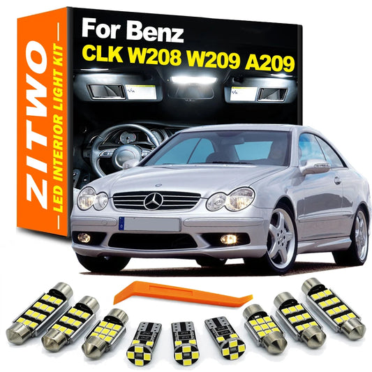 ZITWO LED Interior Reading Map Dome Light Kit For Mercedes Benz CLK W209 C209 W208 C208 A209 A208 1998-2026 Car Bulb Accessories