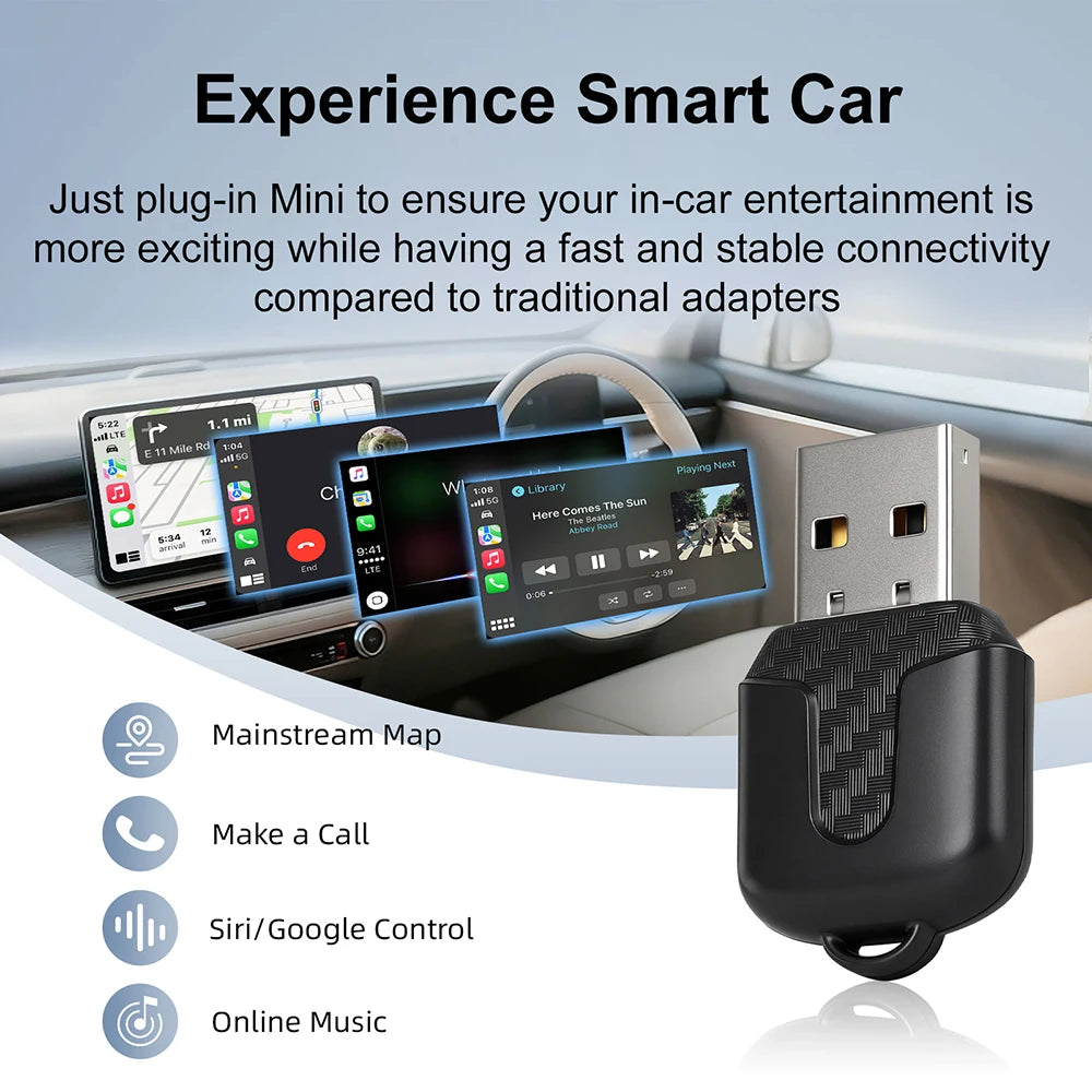 Wireless CarPlay & Android Auto Adapter (5GHz WiFi)