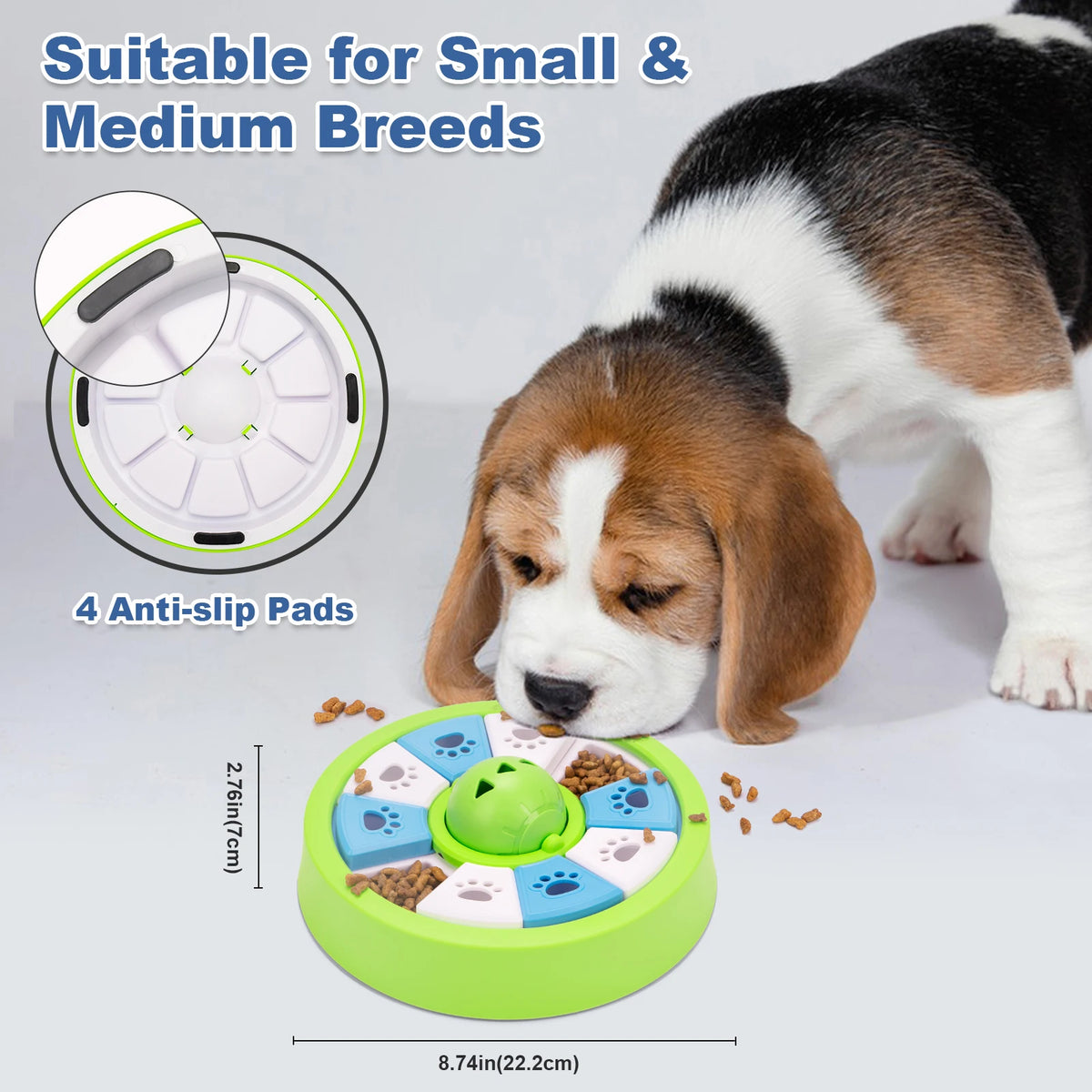 Puzzle Slow Feeder Bowl - Treat Dispenser Game for Dogs & Cats - photo 2