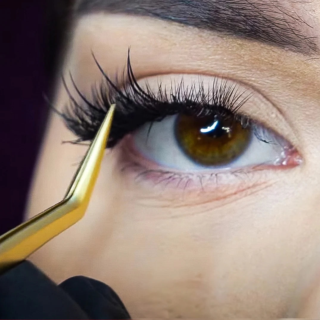 Clavier V-Shape Silk Cluster Lashes – Professional Individual Eyelash Extensions | Natural C-Curl DIY