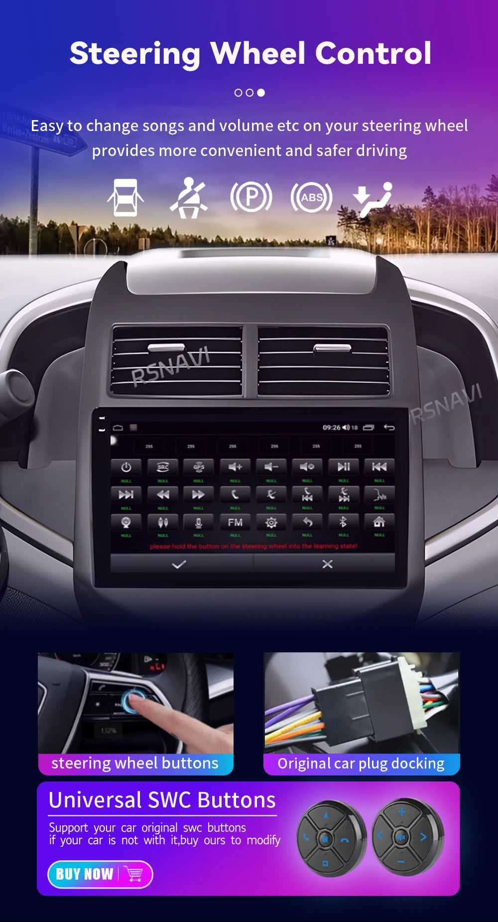 Android 16 CarPlay Auto Car Radio Multimedia Player For Chevrolet Aveo 2 Sonic T300 2011-2015 Navigation GPS 2din Stereo Audio