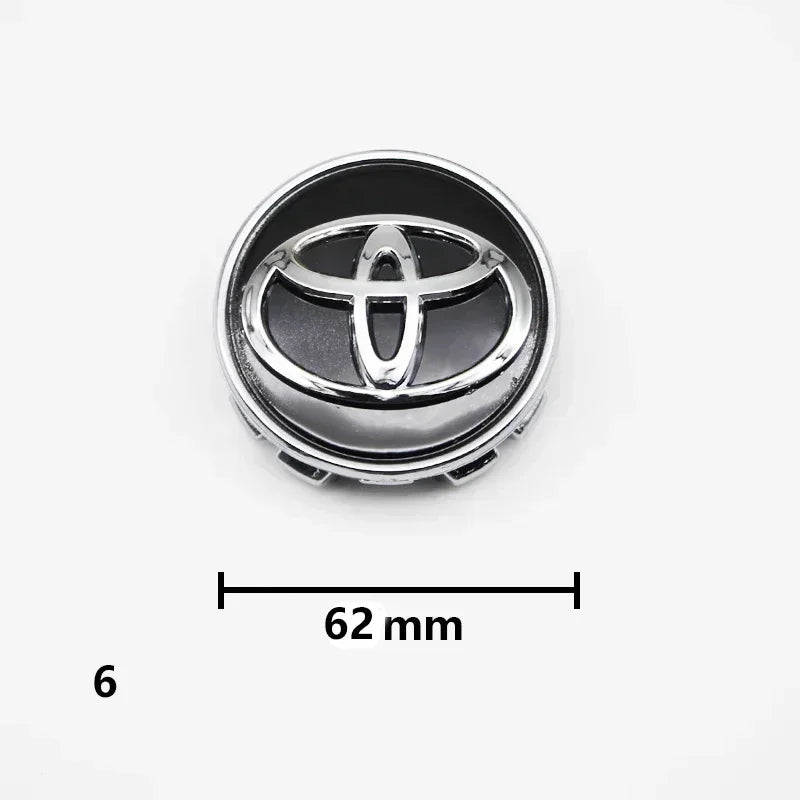 4Pcs 57/62mm Car Wheel Center Hub Caps For Toyota Rav4 Aygo Yaris Corolla Camry Car Tire Center Decoration Stickers Accessories