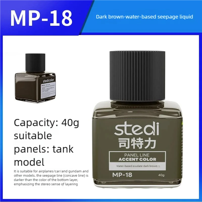 Stedi 40g Water-based Fluorescent Panel Liner Full MP10-MP29 Paint for Model Building Fluorescent Ink Panel Line Accent Color