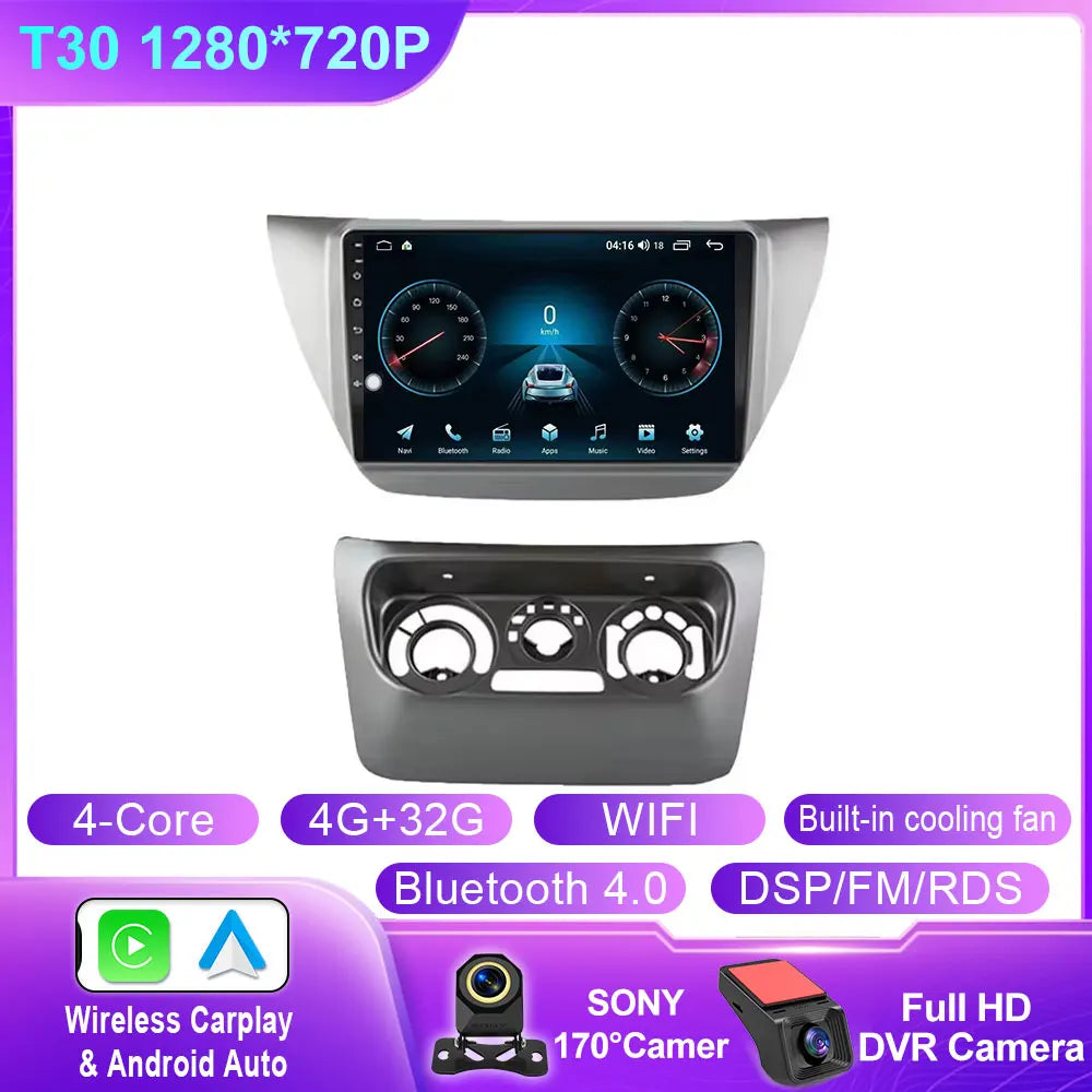 Car Stereo with Apple CarPlay & Android Auto, Compatible with Mitsubishi Lancer 9 CS (2000-2010)