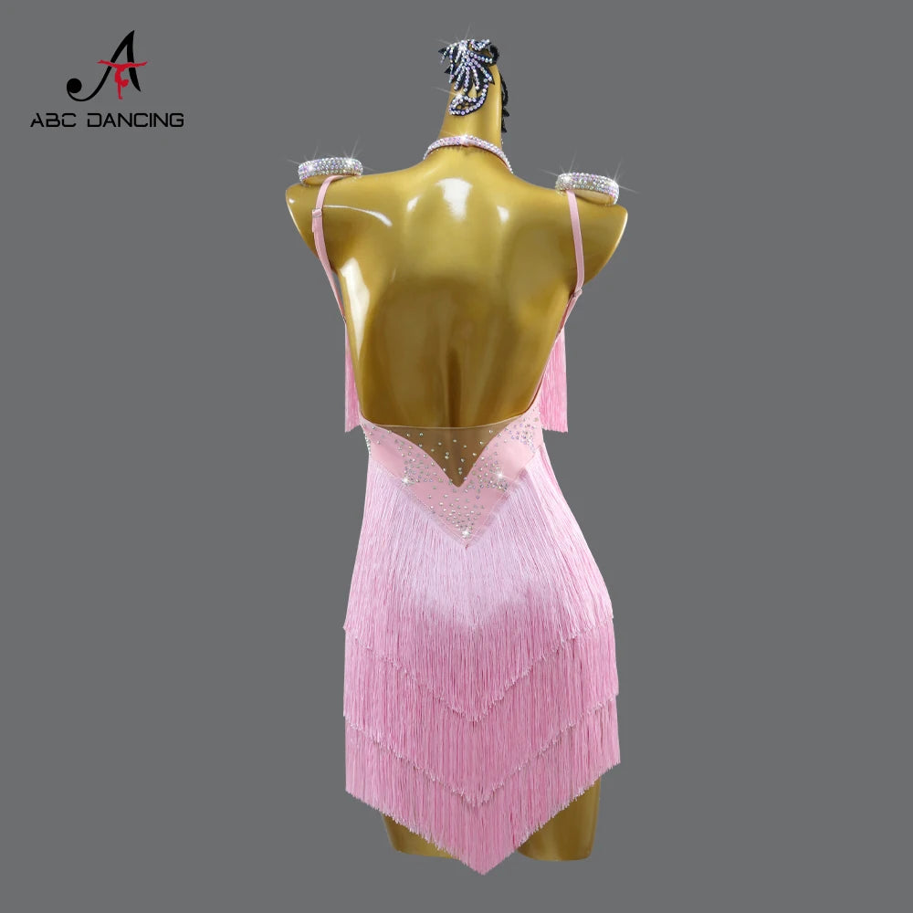 Elegant Latin dance practice dress with skirt
