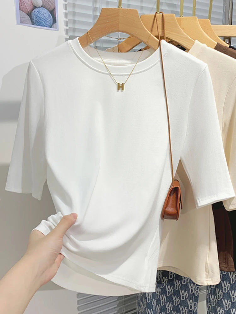 Women's 100% cotton crew neck tee — view 20 of 20