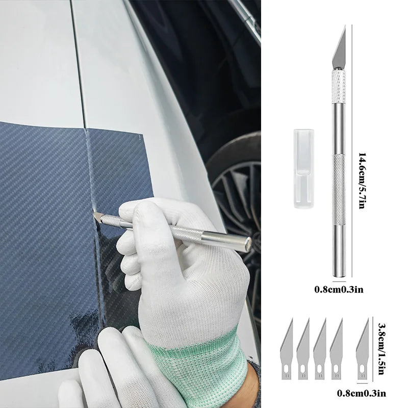 Car Vinyl Wrap Tools Kit Rubber Squeegee Mini Scraper for Installing Car Stickers Window Film Tint Application Tools