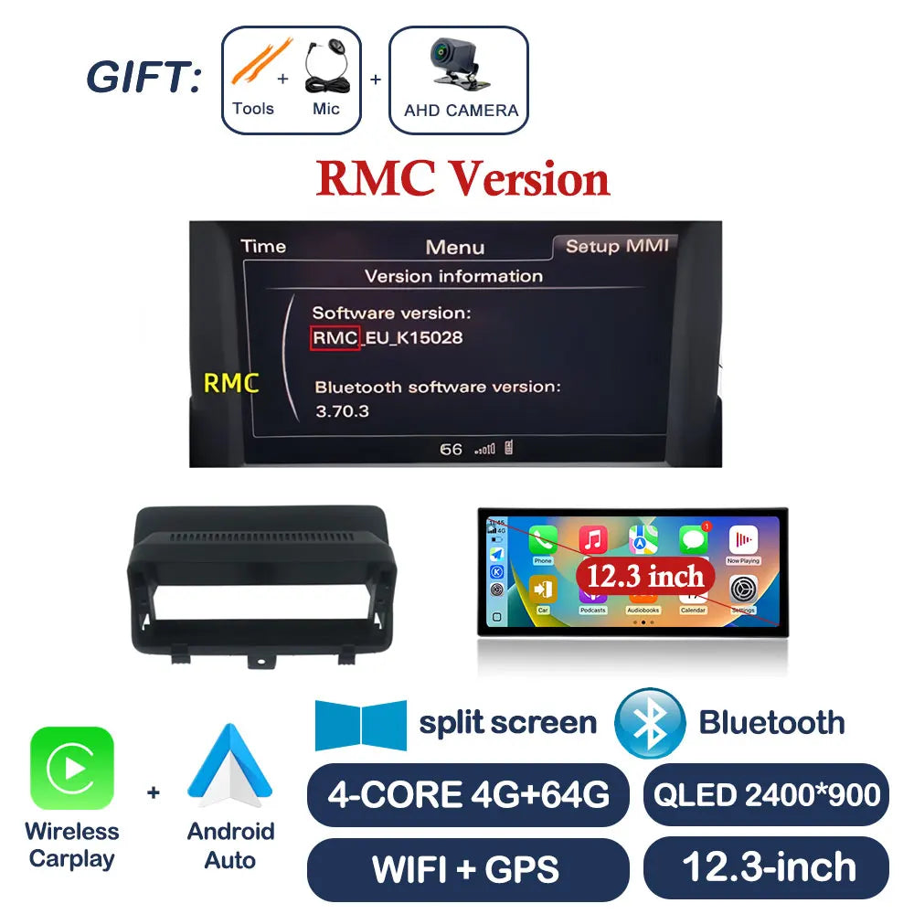 Car Stereo with Apple CarPlay & Android Auto, Compatible with Audi Q3 (2013-2018)