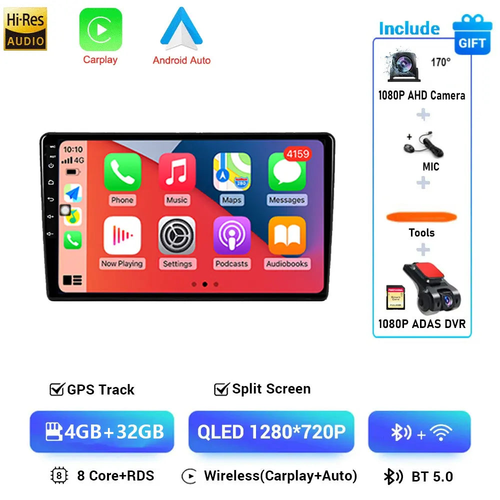 Android 16 Carplay For Citroen C5 2008-2017 Car Radio Auto 4G GPS Navigation Multimedia Video Player Stereo Multimedia Video