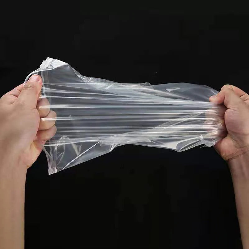 10PCS Transparent Scrub Clothes Zipper Bag PE Portable Storage Organizer Bag  Ziplock Bag Waterproof Packaging Bag