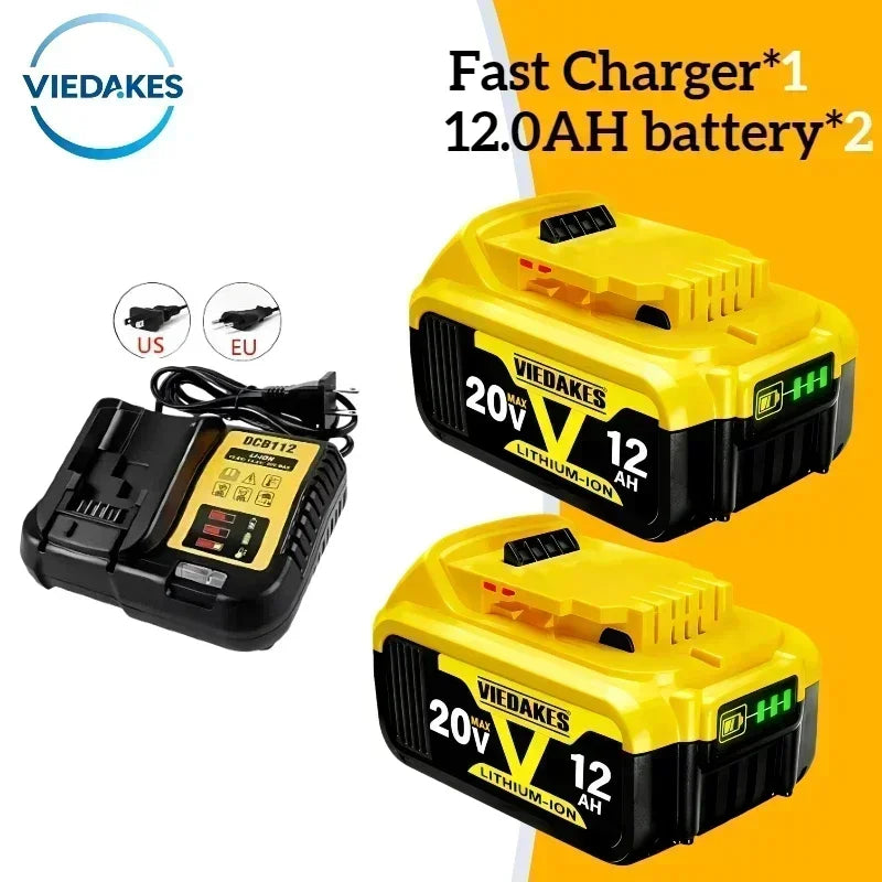 ✅20V 12Ah Battery for DeWalt Power Tools DCF887 DCG405 DCD791 DCF922 20V Lithium Battery Replacement⚡very good tool battery🔨