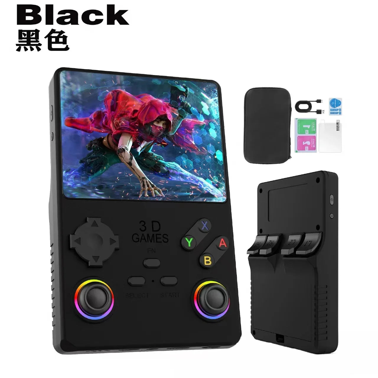 2026 V40MAX Handheld Game Console 4'' IPS Screen 4000mah Battery Joystick RGB lighting Effect 256GB with more than 40000 games