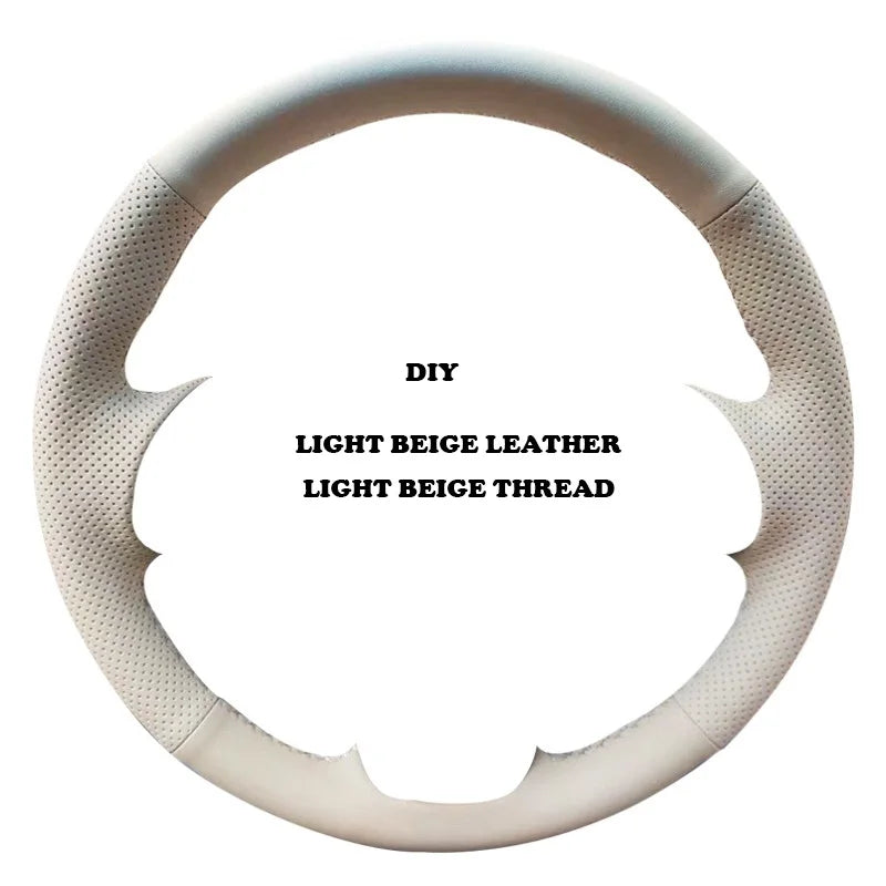 customized Steering Wheel Cover for Toyota iq 2009 2010 2011 2012 2013 DIY Full Coverage Style Leather iq car accessory