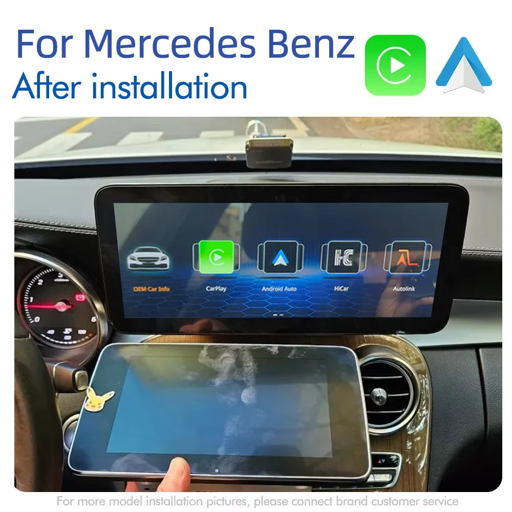 Wireless Carplay Screen For Mercedes C Class W205 GLC X253 C180 C200 300 350 2015-2018 Car Multimedia Player Android Auto Radio