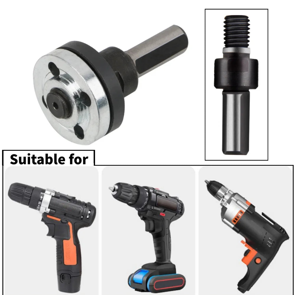 Drill Adapter Universal Drill Adapter with Flange Nut PartsKit, for Cutting Disc Polishing Wheel Metals Handle Holder Adapter