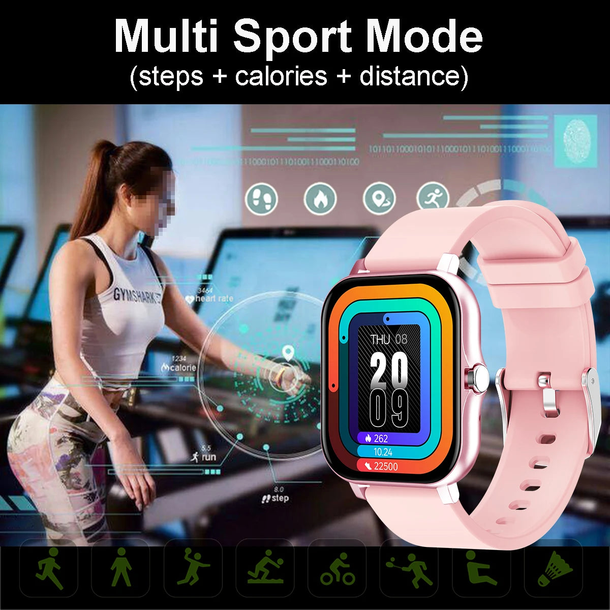 NEW 2026 Fashion SmartWatch Android Phone 2.01" Color Screen Full Touch Custom Dial Watch Women Bluetooth Call Smart Watch Men