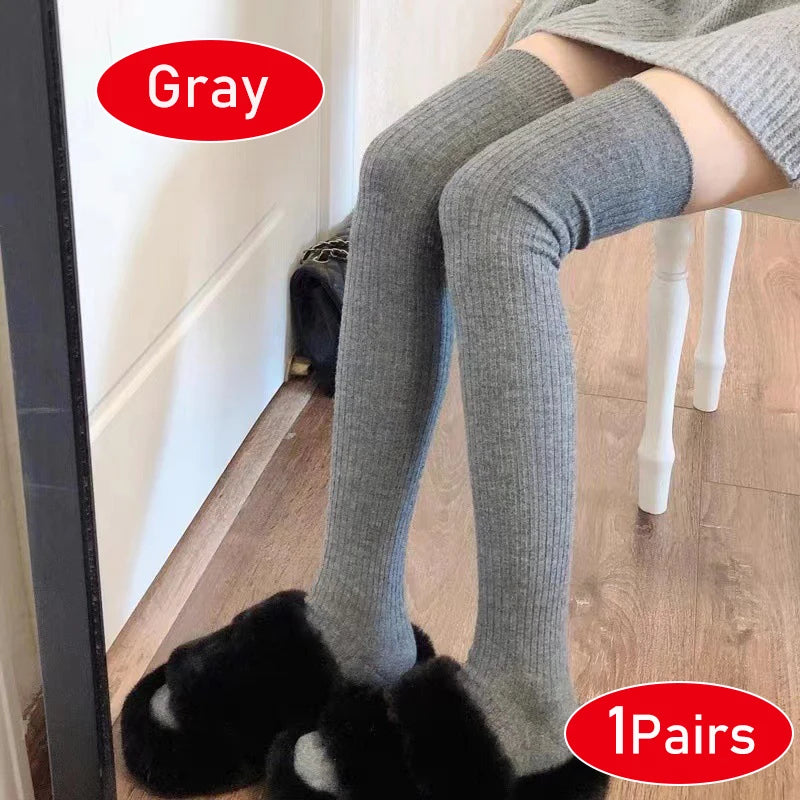 Women's Knit Knee High Socks, Soft Fuzzy