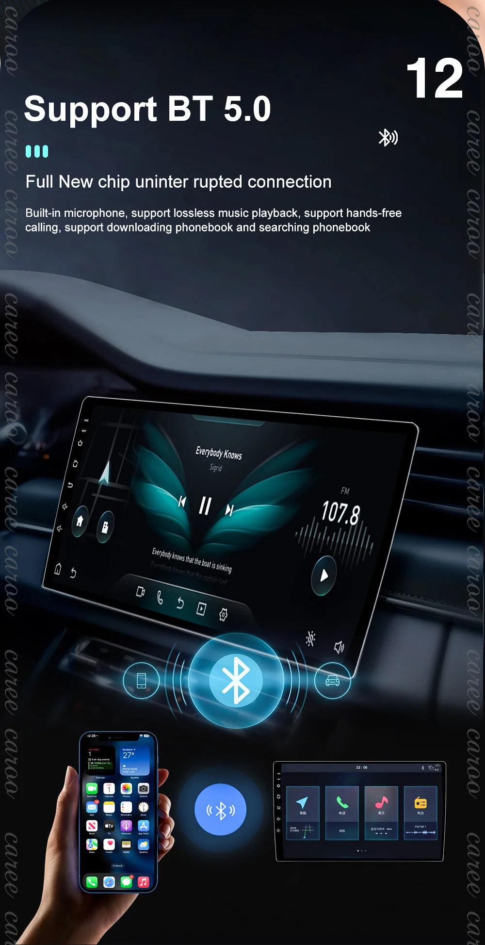 2din Carplay Auto For Chevrolet Aveo2 Sonic T300 2011-2015 Android 15 8 Core Car Radio Multimedia Radio Player GPS Navigation BT