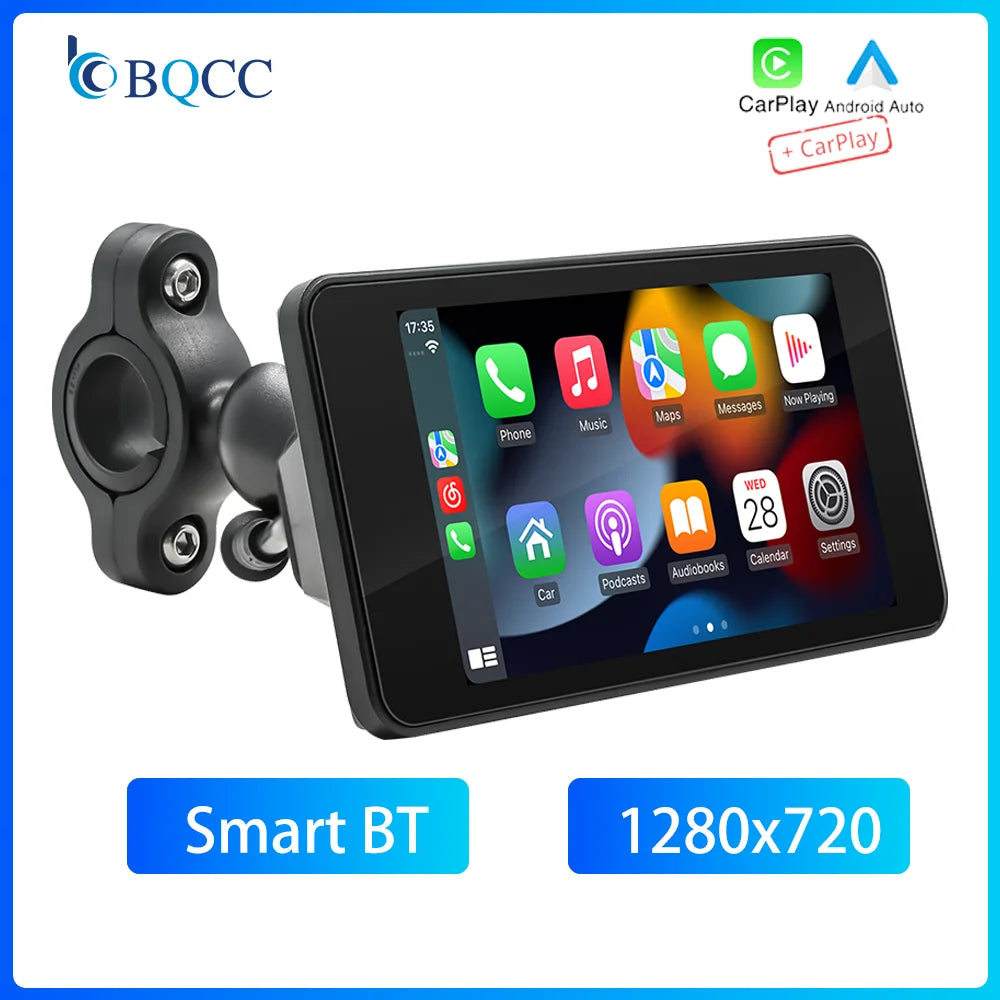 4.7" Portable Motorcycle Navigator with Wireless CarPlay & Android Auto