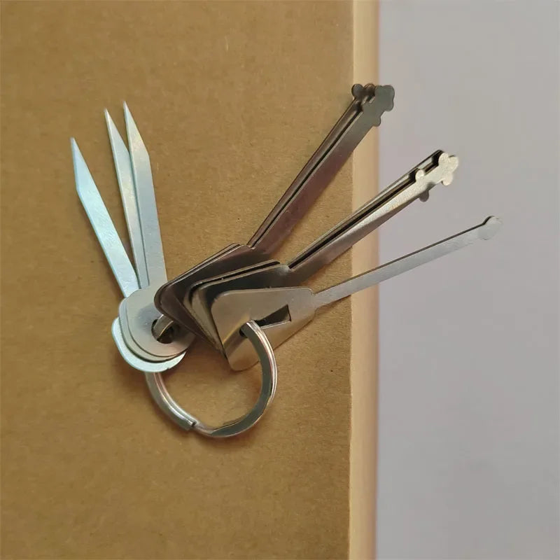 Master Keys Skeleton Lock Hook Warded Pick Open Doors Key Set Tools for Door Lock Opening Keychain Master Key To Open All Doors