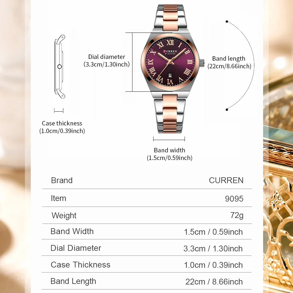 Stylish Waterproof Women’s Stainless Steel Bracelet Watch