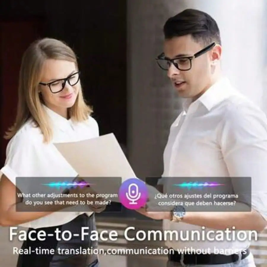 AI Smart Glasses, New Multifunctional Audio Glasses For Men And Women, Support Real-Time Translation For 160+ Languages And Video Translation, Equipped With Chat GPT System, Built-In Microphone And Speaker, HD Voice Calls And