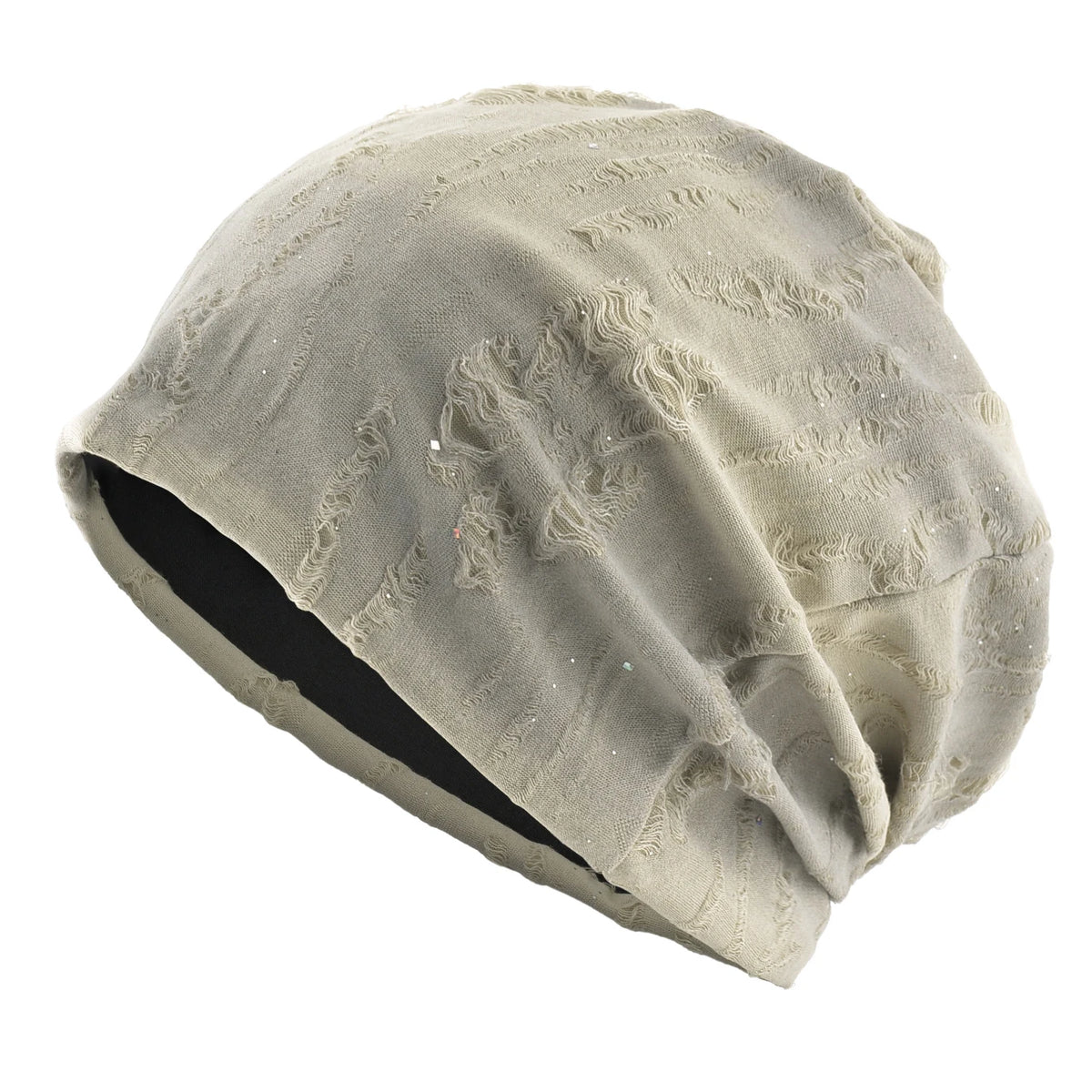 Women's Slouchy Knit Beanie with Sequins - Open Knit Street Hat - photo 9