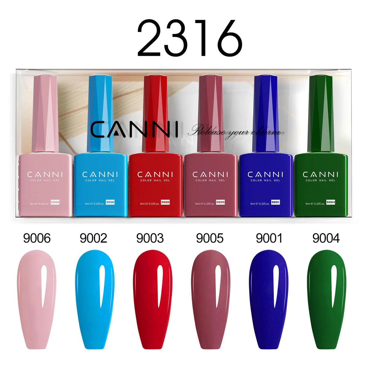 CANNI Gel Nail Polish TPO/HEMA FREE Gorgeous Christmas Red Color Winter Nails Full Coverage Soak Off UV LED Semi Permanent Gel