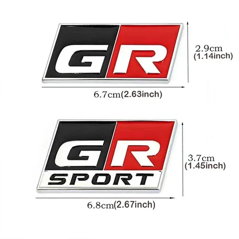 3D Metal Car Sticker Labeling Emblem Badge Decals For Toyota sport GR Sport RAV4 C-HR Avensis Prado Prius Car Auto Accessories