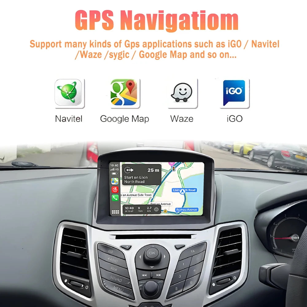 Android For Ford Fiesta 2009 2010 - 2017 Car Radio Multimedia Video Player Navigation GPS Wireless Carplay WIFI Car Systems
