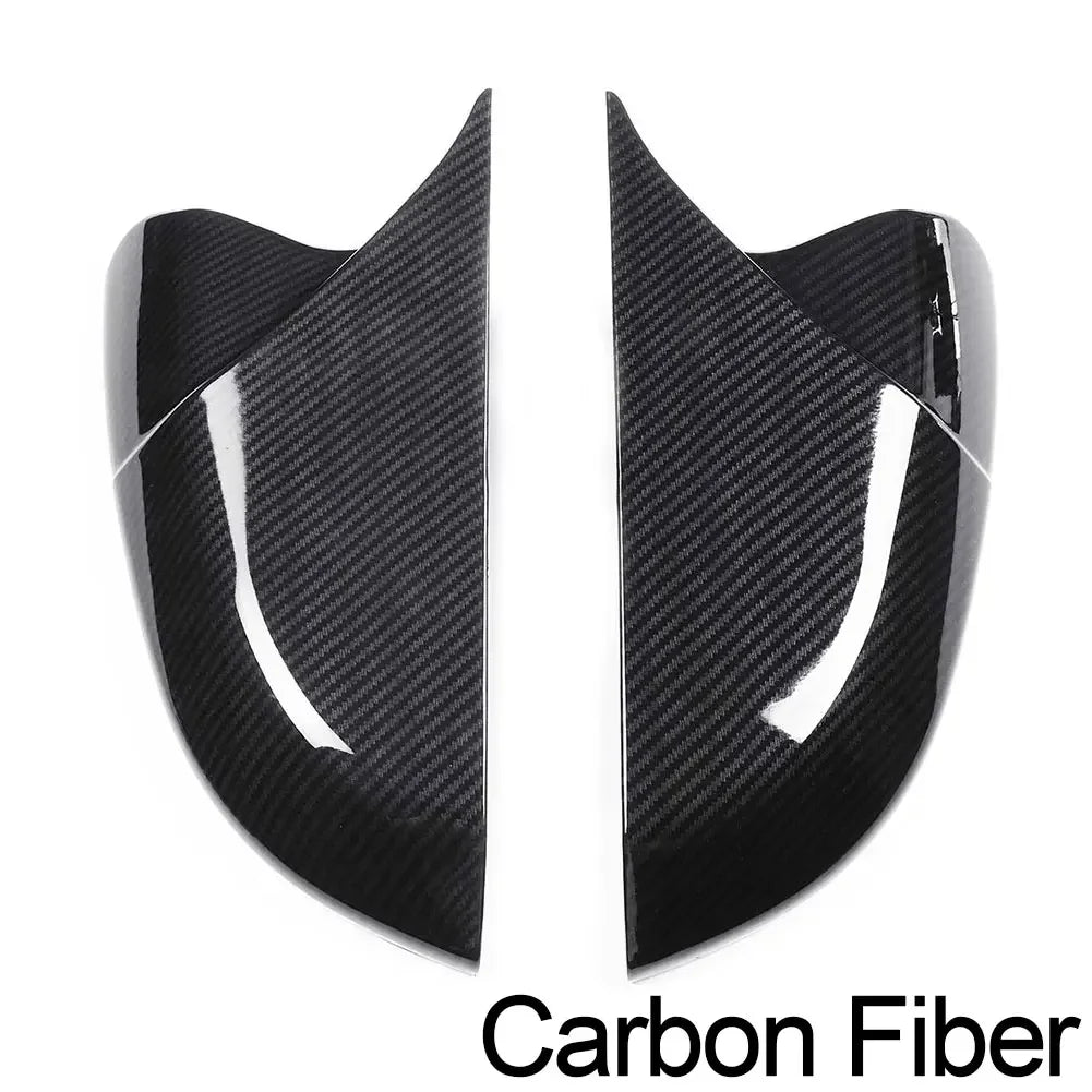 For Honda Civic 10th 16-19 1Pair Ox Horn Shape Car Carbon Fiber Style Rear View Side Mirror Cover Rearview Caps Accessories