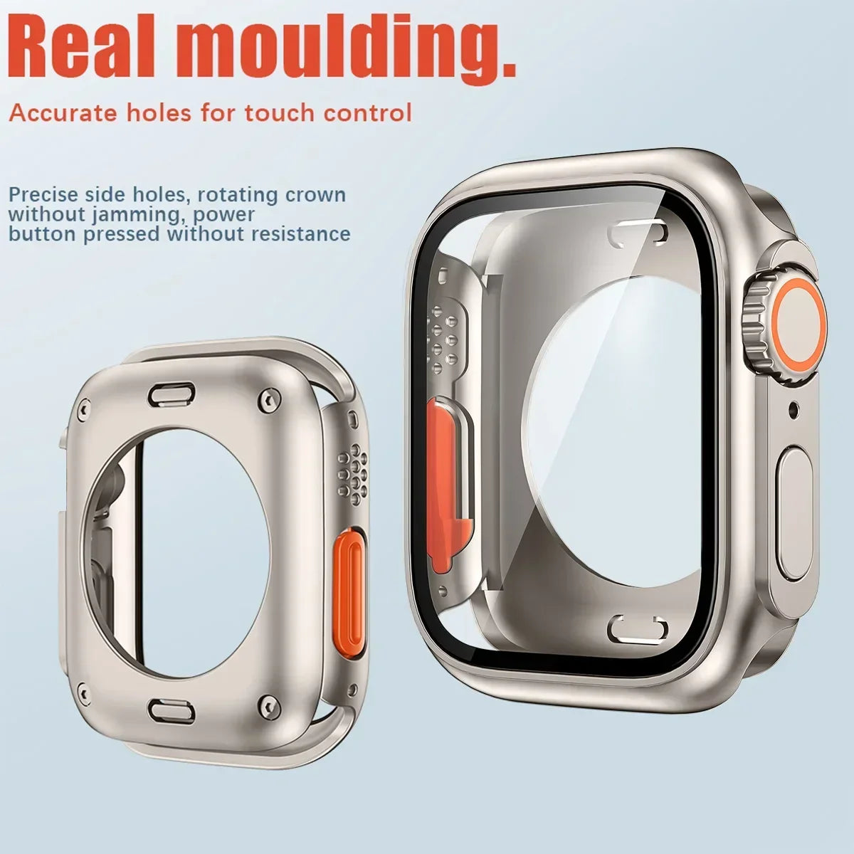 Screen Protector Cover for Apple Watch 46mm 45 44 40 41 42mm Hard PC Front Rear Bumper Case iwatch 10 987 SE 654 Change To Ultra