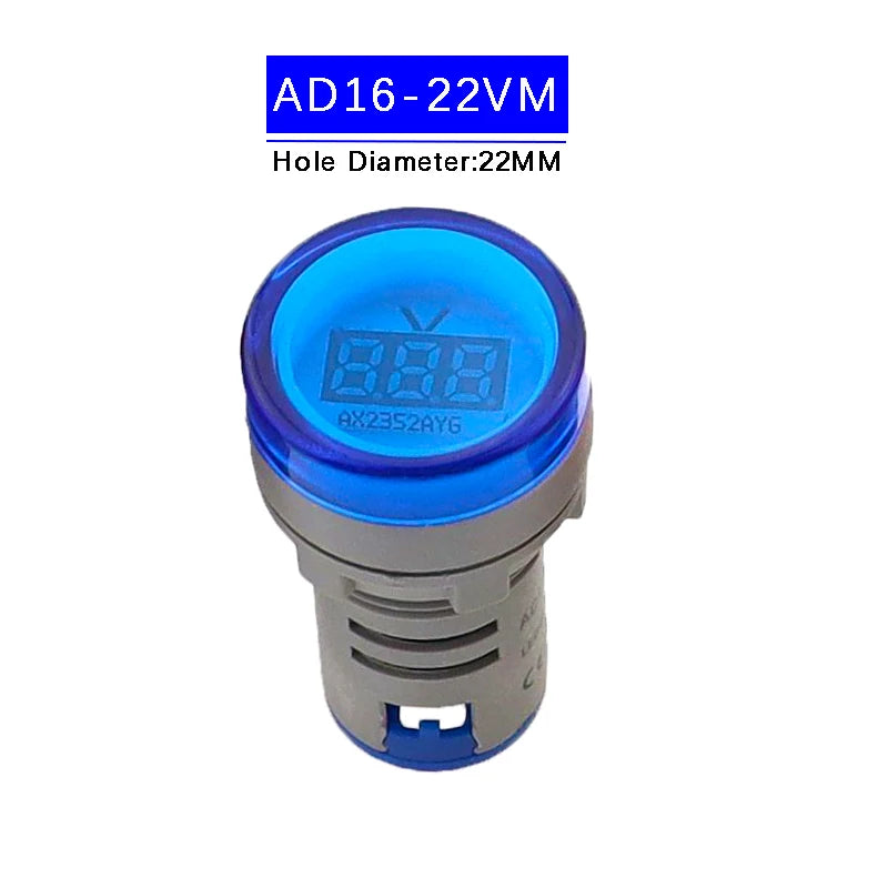 110V 220V AC Digital Voltmeter Ammeter 50-500V 0-100A Square Round Voltage Current Meter Car Volt Tester Test Gauge Amp Detector