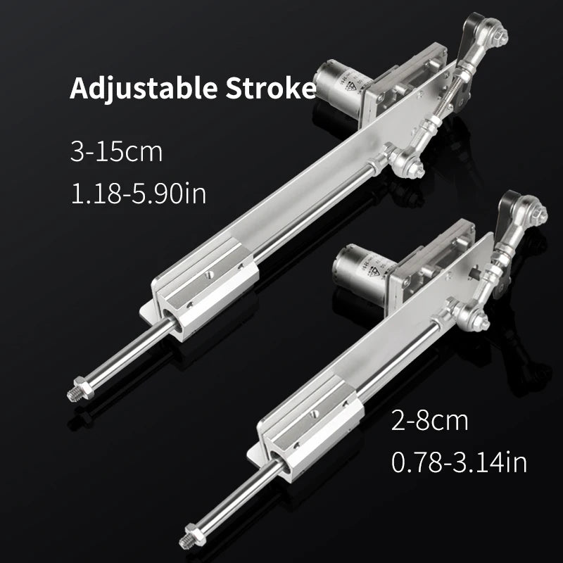 DIY Electric DC Reciprocating Linear Actuator Telescopic Push Rod 3-15cm Stroke 2-8cm Metal Gear Reduction Motor Speed Control