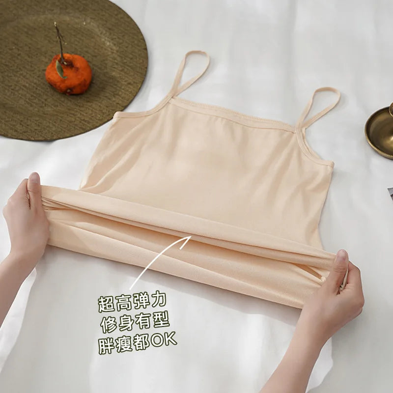 Summer Tank Top Women Sexy Slim Camisole Spaghetti Strap Cotton Vest Breathable Female Undershirt Camis Tank Tops for Women