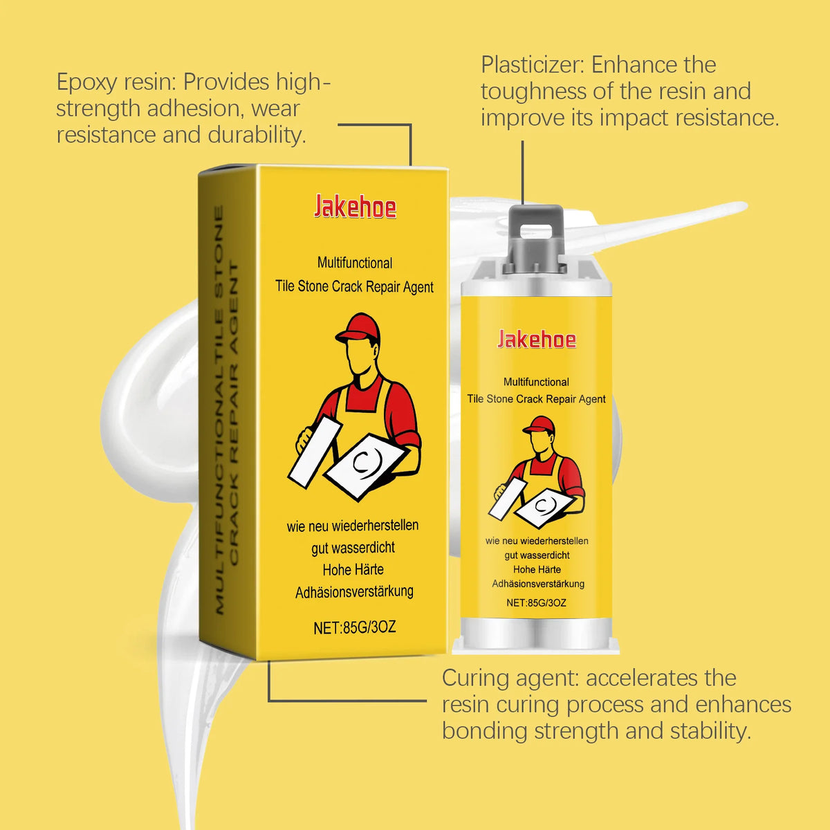 Tile & Stone Crack Repair Agent, Waterproof Ceramic Filler