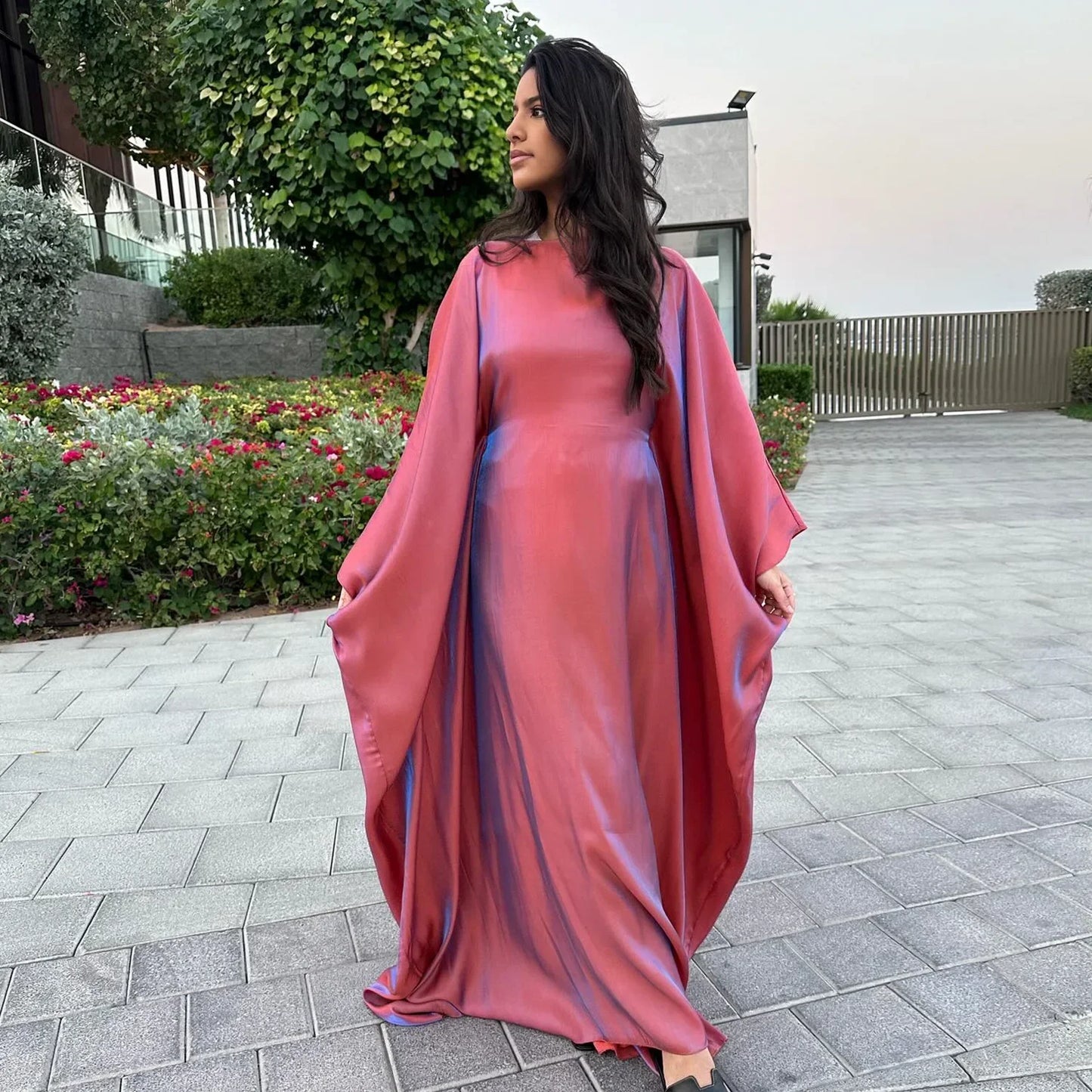 Butterfly Abaya Inside Inner Belt Muslim Party Long Dress Abayas for Women Dubai Turkey Islamic Clothing Ramadan Eid Kaftan Robe