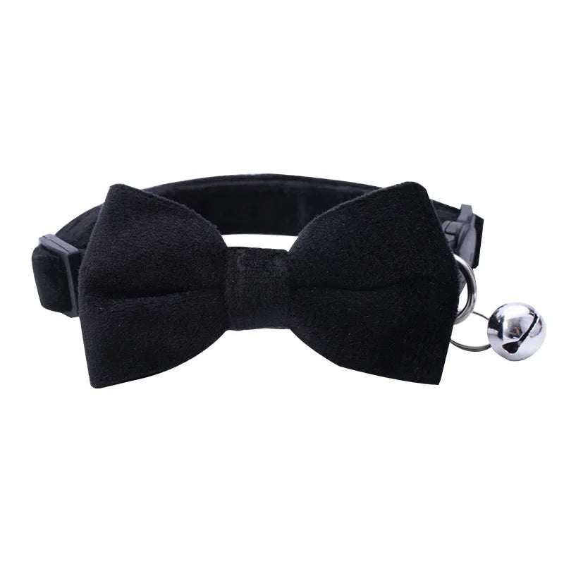 New Bowknot Pet Collar, Cat Collar, Safety Buckle, Cat Bell, Anti-suffocation Collar, Puppy Collar