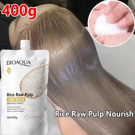 Keratin Rice Hair Mask for Dry Frizzy Hair - 10g to 400g Sizes