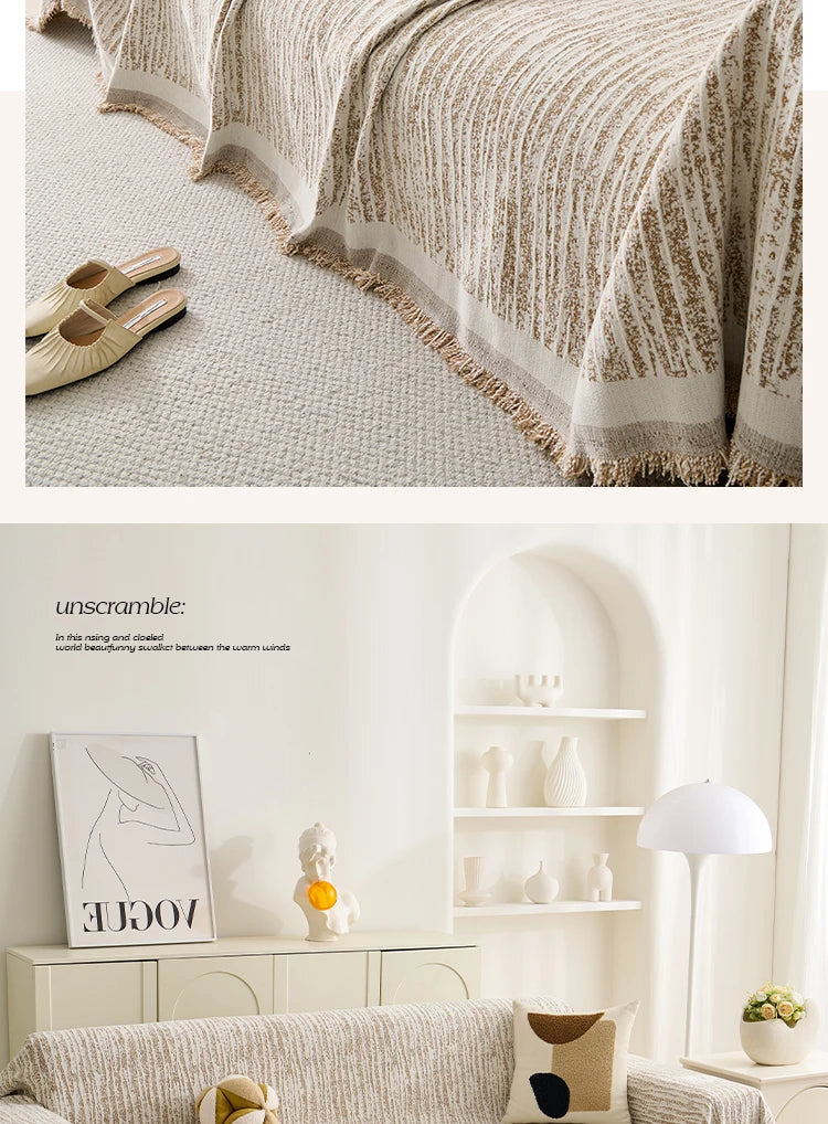 Luxury Sofa Cover L-Shaped Couches Chenille Reversible Stretchable Sofa Protector Slipcover Non-Slip All-Season Couch Blanket