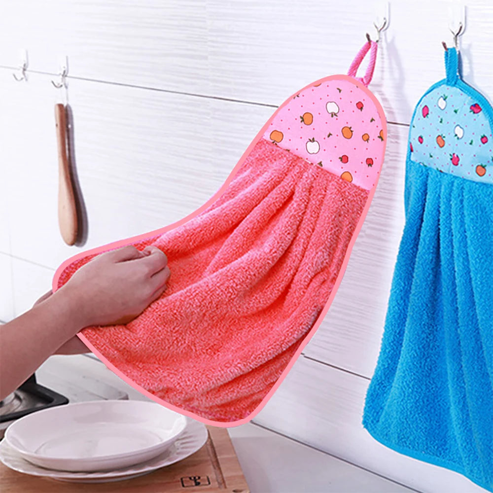 Coral Fleece Hand Towels - 4 Pack Quick-Dry Kitchen Cloths - photo 3