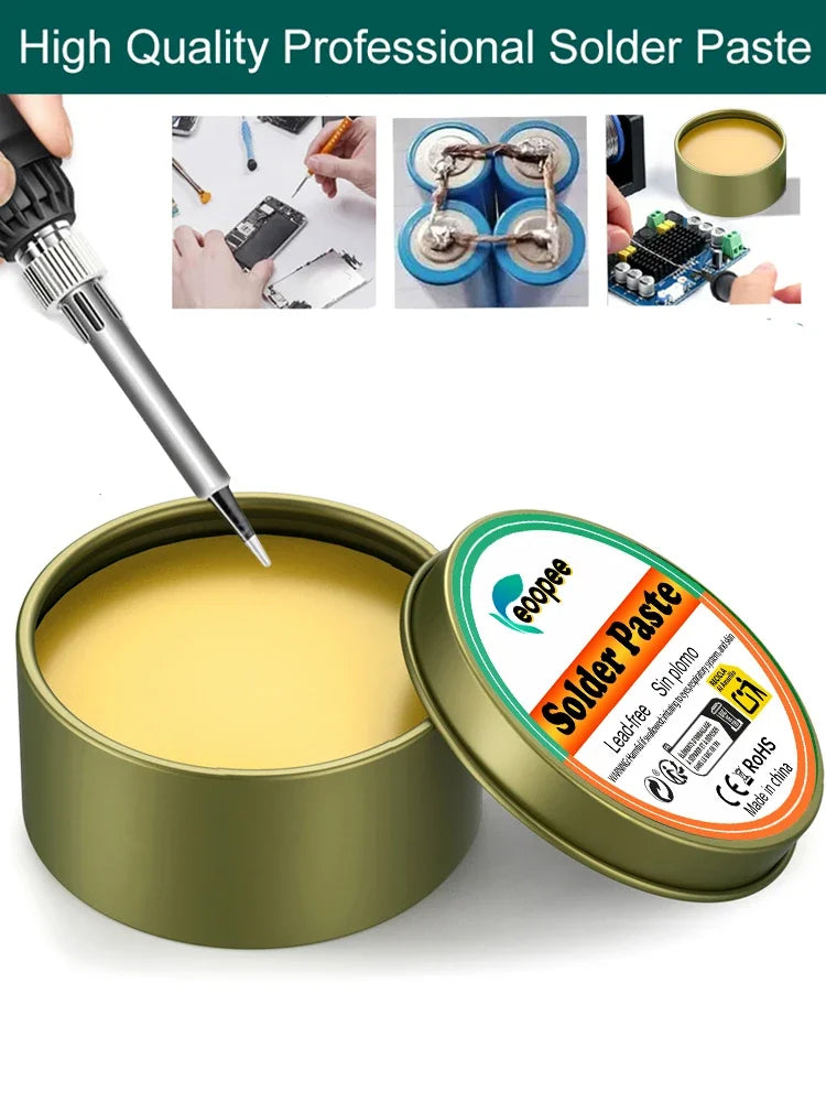 Upgraded Solder Paste Rosin Flux Precision 50g No Clean Soldering Flux for Electronics Circuit Boards Lead-free Rosin Paste