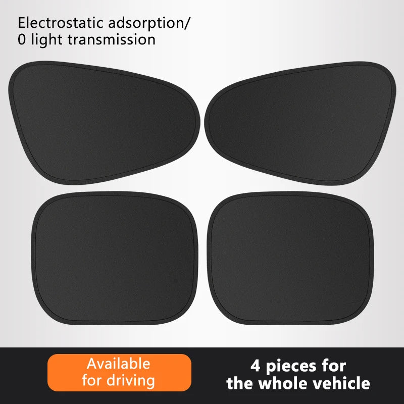 SEAMETAL Side Window Sun Shade for Car Electrostatic Curtains Anti-Glare Car Sun Protection Cover for Baby 99.9% UVR Blocking