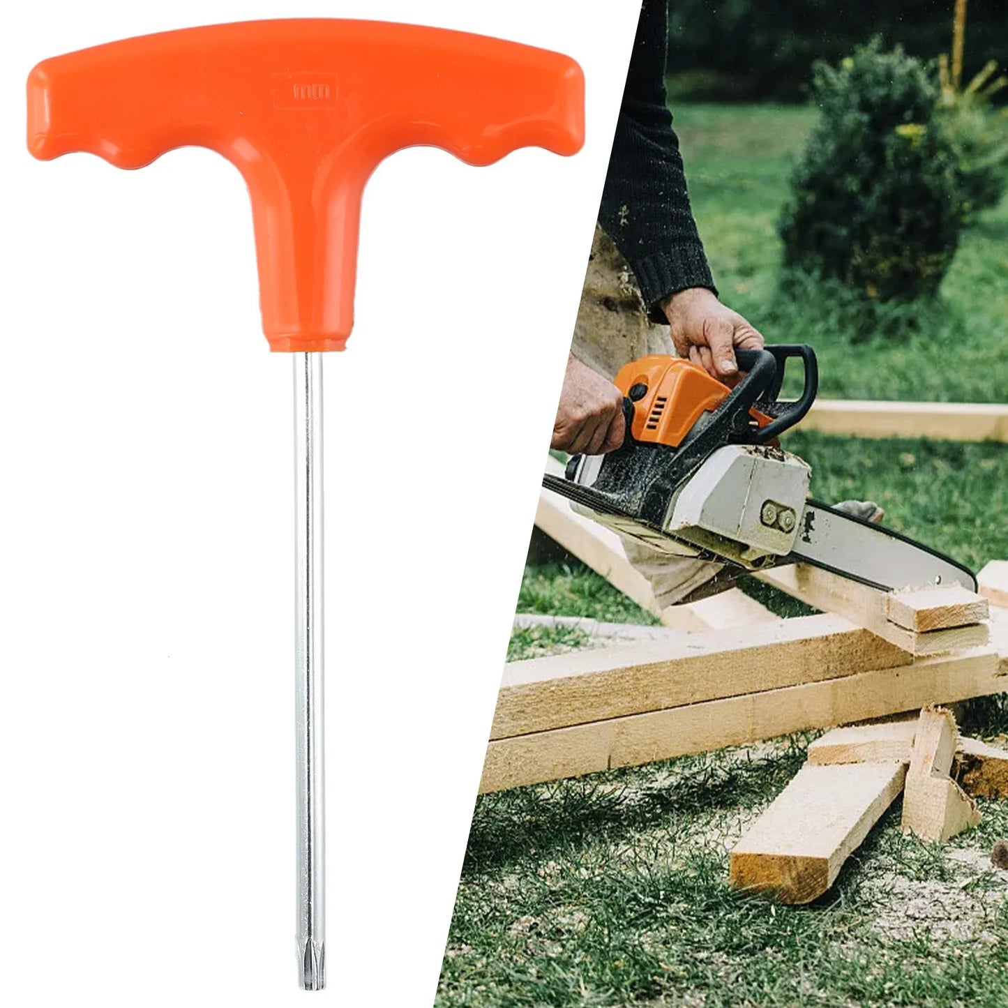 T27 Torx Screwdriver with 15cm T-Handle — Compatible with Stihl & Makita Chainsaws