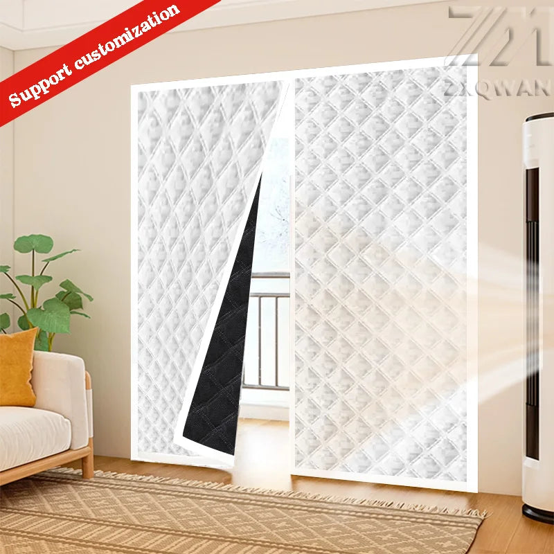Thick Insulated Door Curtain, Magnetic Winter Door Cover