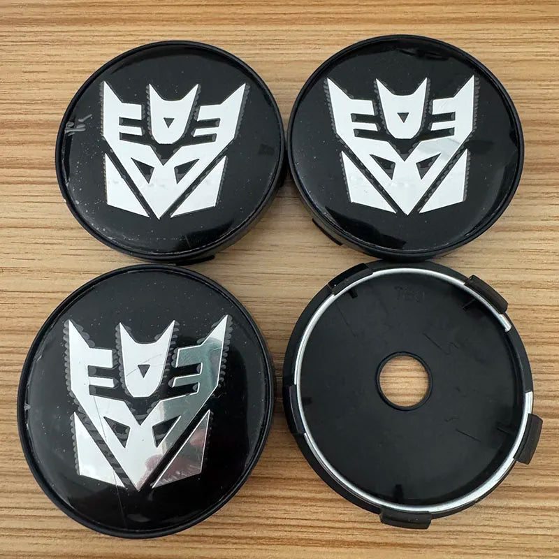 4PCS Universal 56mm 60mm For Autobot Badge Car Wheel Center Caps Dustproof Decorative Hub Caps Sticker