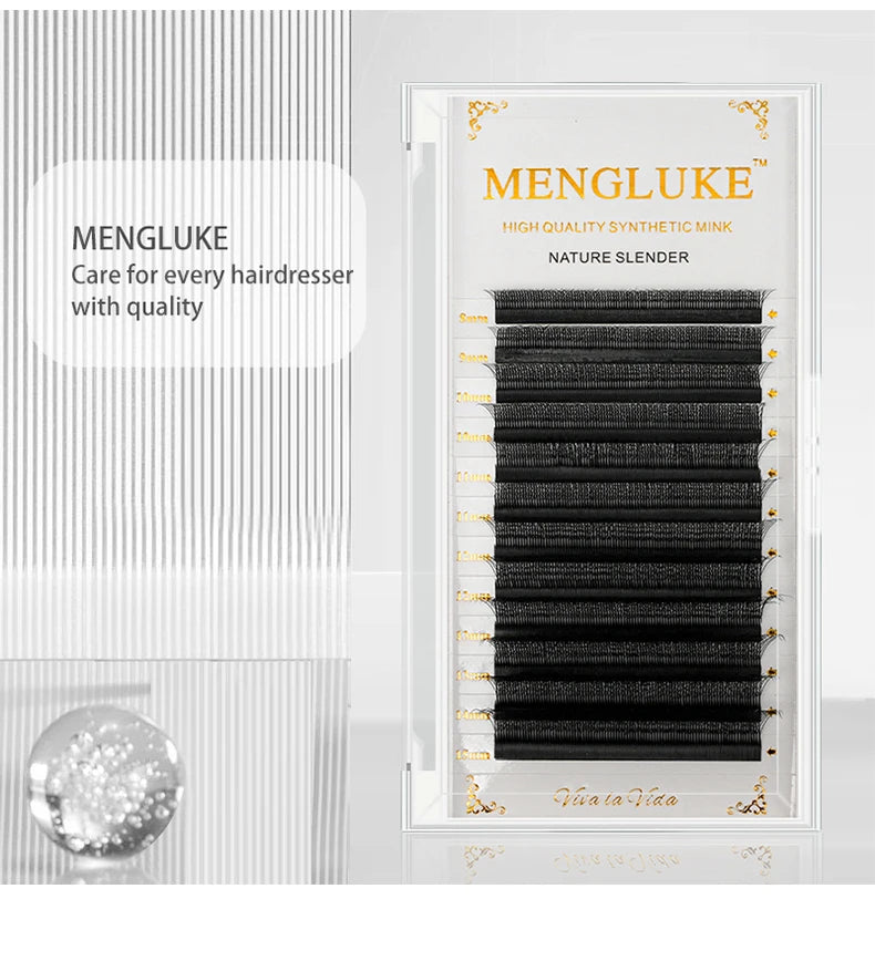 MENGLUKE 3D W Shaped Bloom Automatic Flowering Premade Fans Eyelashes Extensions Natural Soft Light High Idividual Lashes