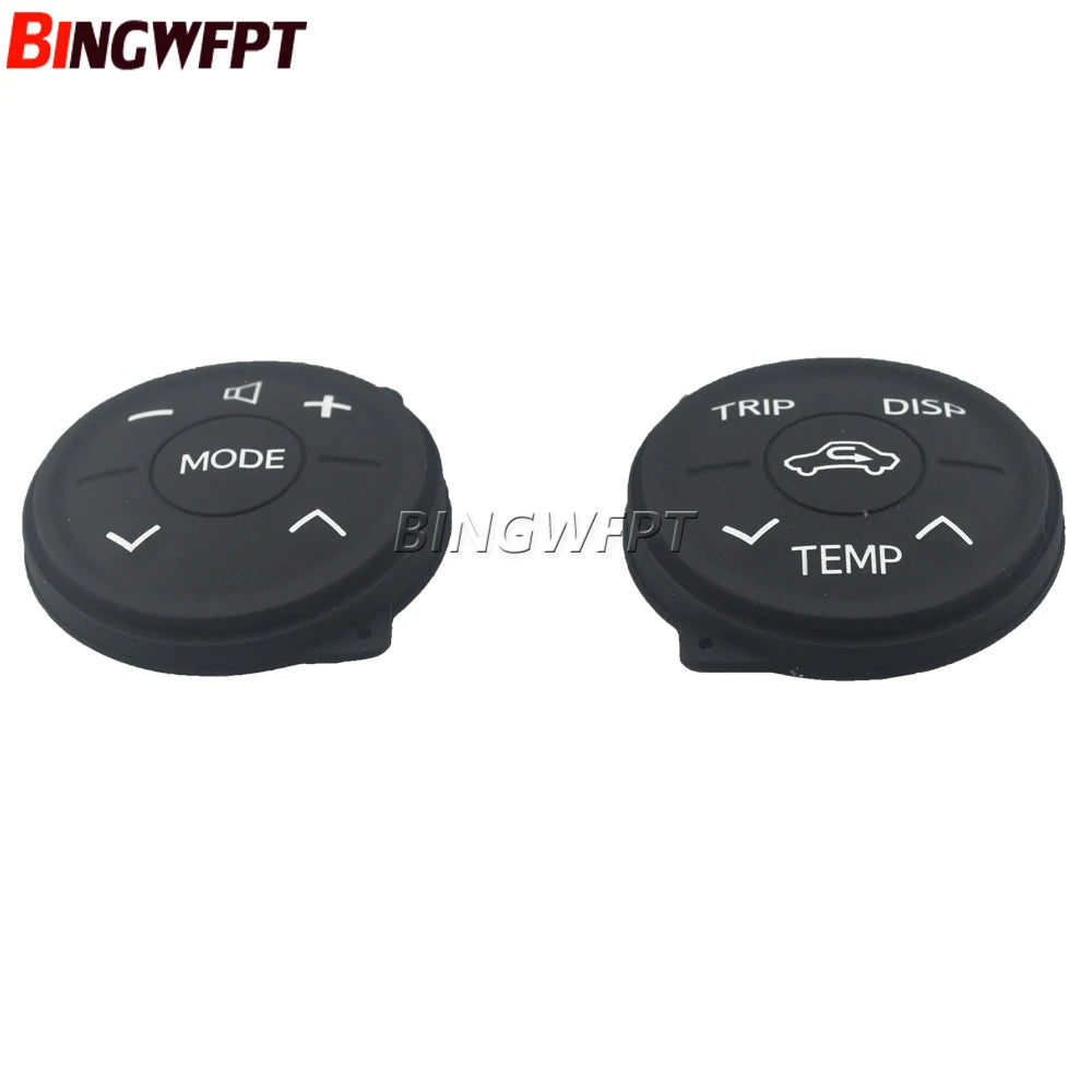 2PC Multifunction Steering Wheel Switch Control Button Panel Rubber For Toyota Prius 30 09-13 Prius Eco 10-13 ZWV30 XW30 10-12