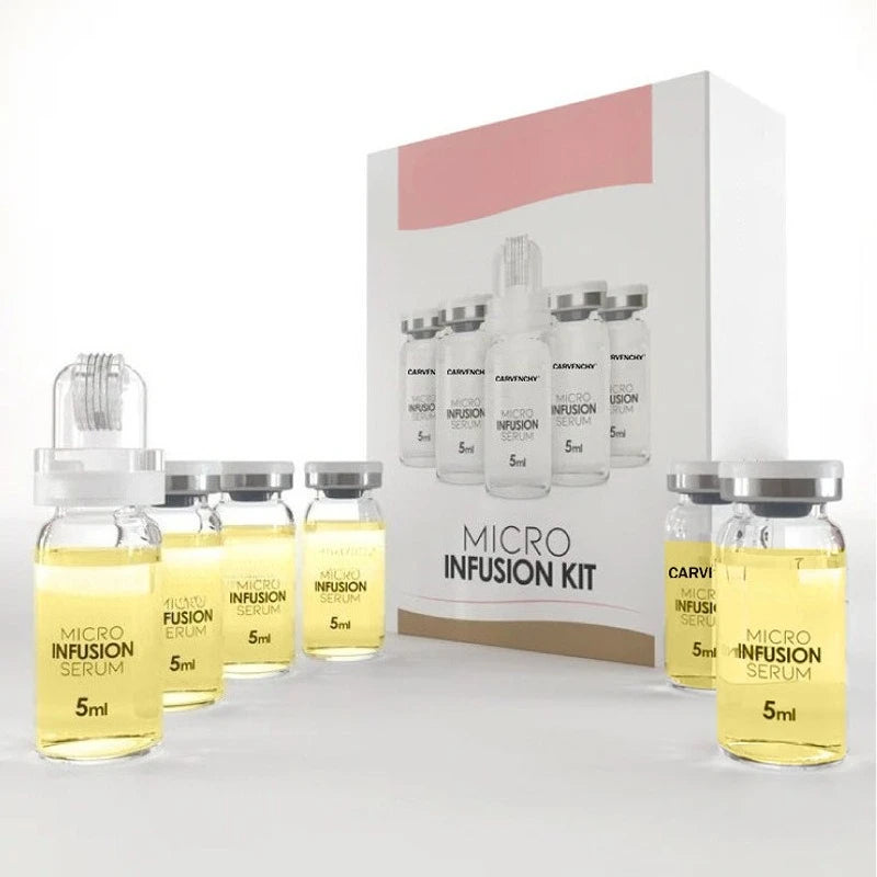 Korean Micro Molecule Anti-Aging Serum Kit, Collagen & Hyaluronic Acid, Anti-Wrinkle Firming Pore Minimizing Hydrating Skin Care