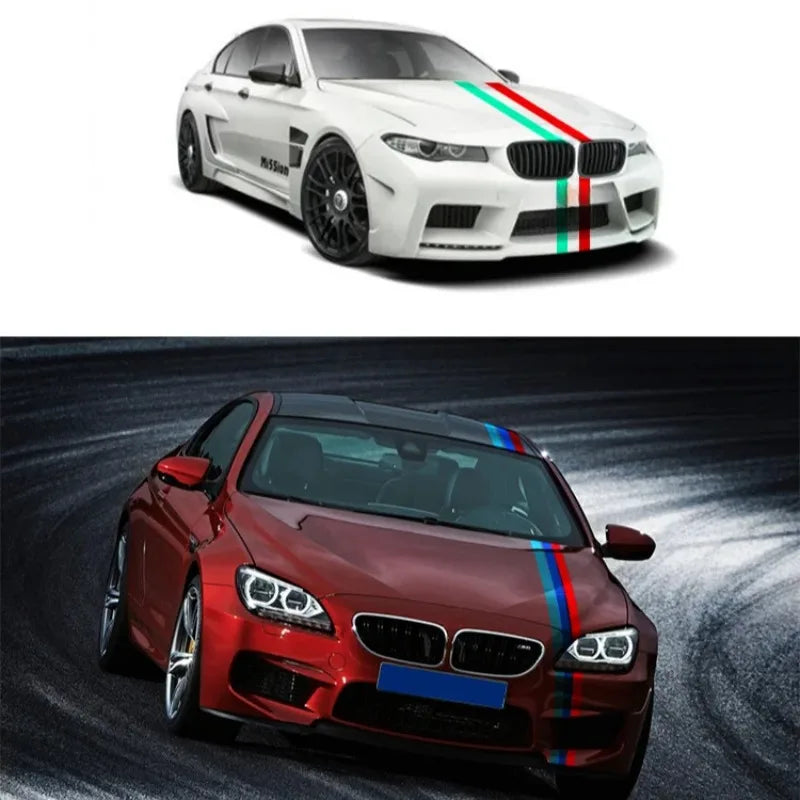 1M Pesonalized Car Sticker ThreeColored For Germany Italy French Russia National Flag Sticker Body Vinyl Decal  Styling Stickers